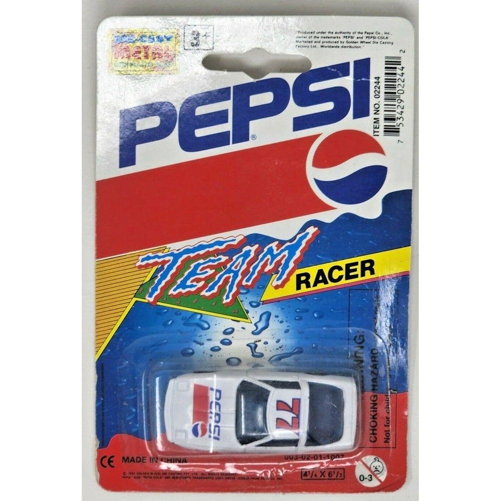 Vintage 1993 Golden Wheel Pepsi Team Racer Die-Cast Car Chevy Corvette #77 HW17 - Picture 1 of 5